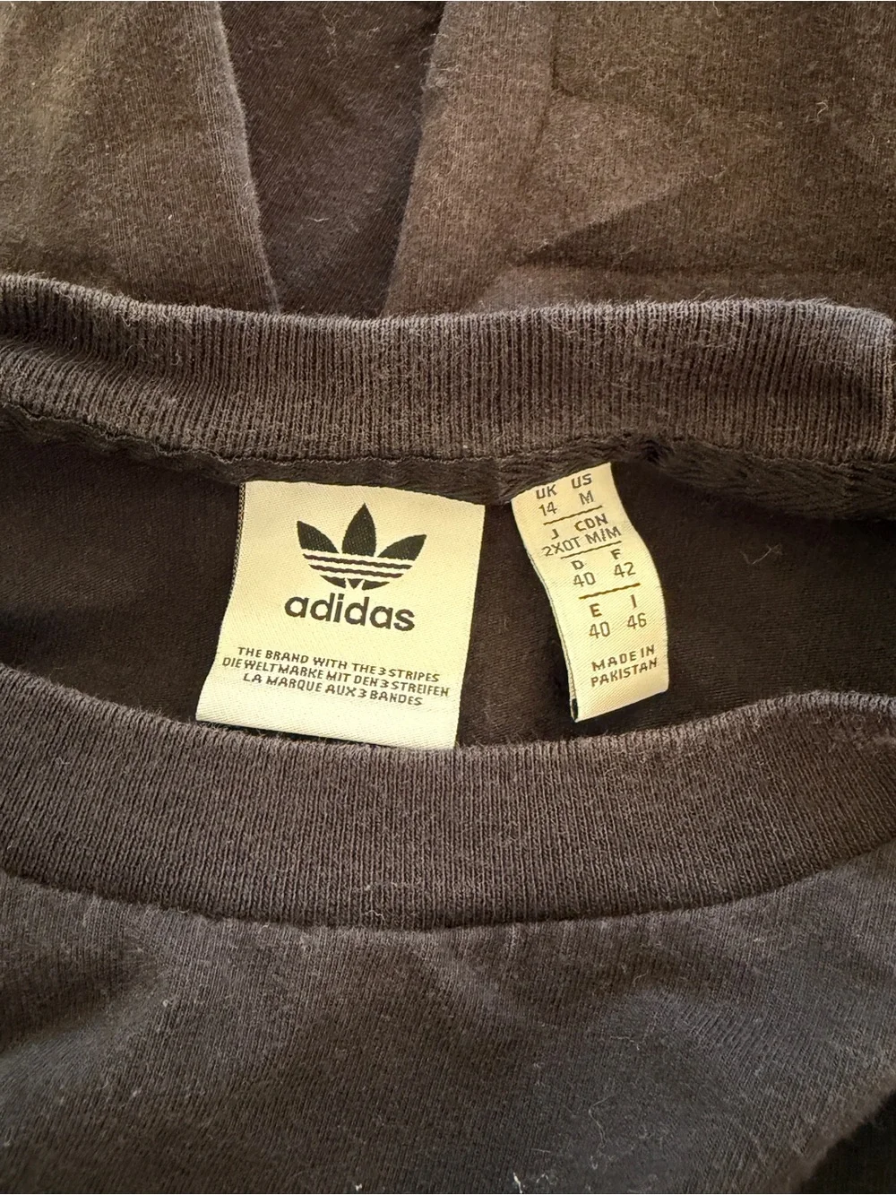 adidas Black Tee with White Trefoil Logo
